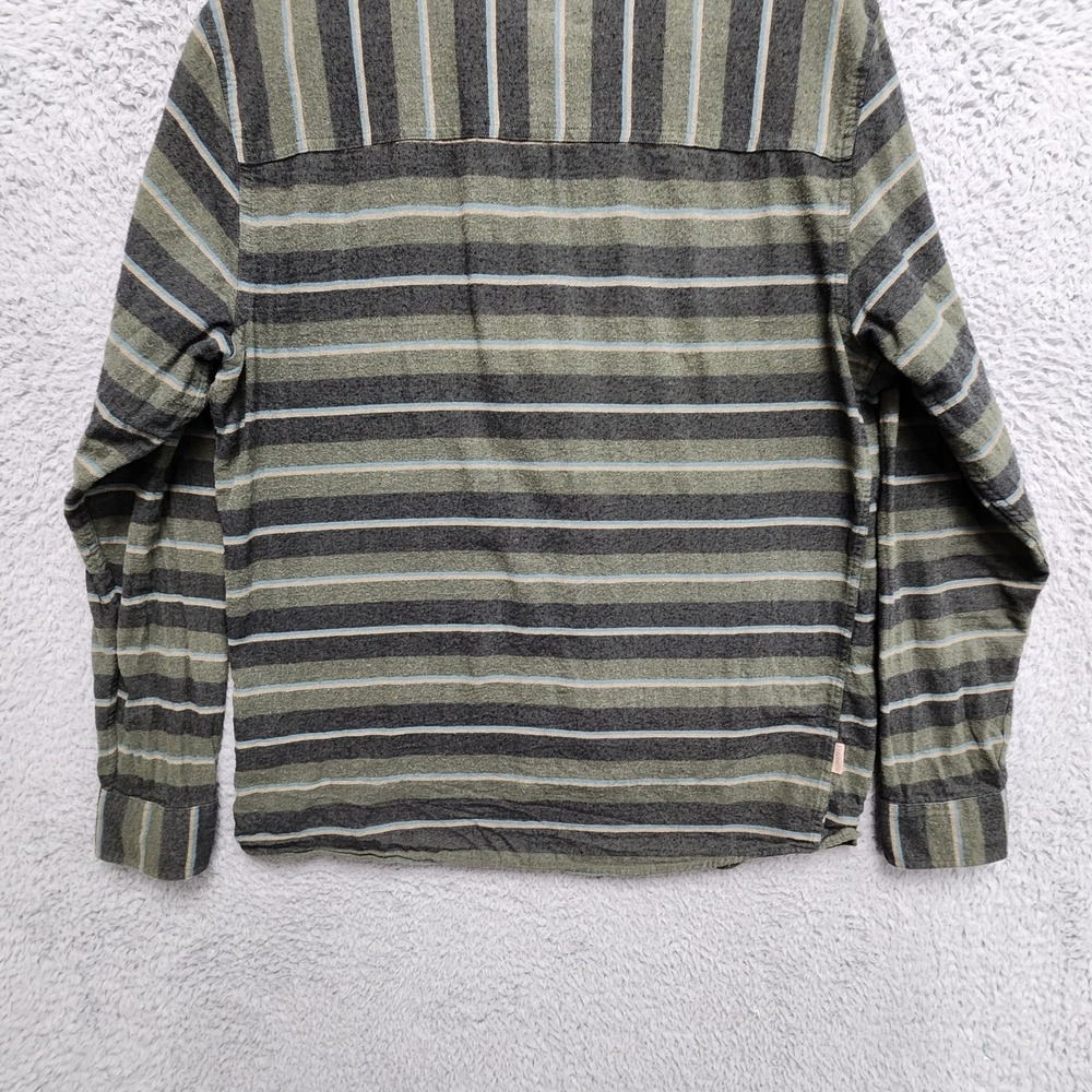 Hippy Tree Flannel Nomad Division Shirt Men Large (Fits Slim) Green Plaid Cotton - Picture 7 of 11